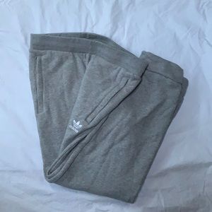 grey adidas jogger sweatpants